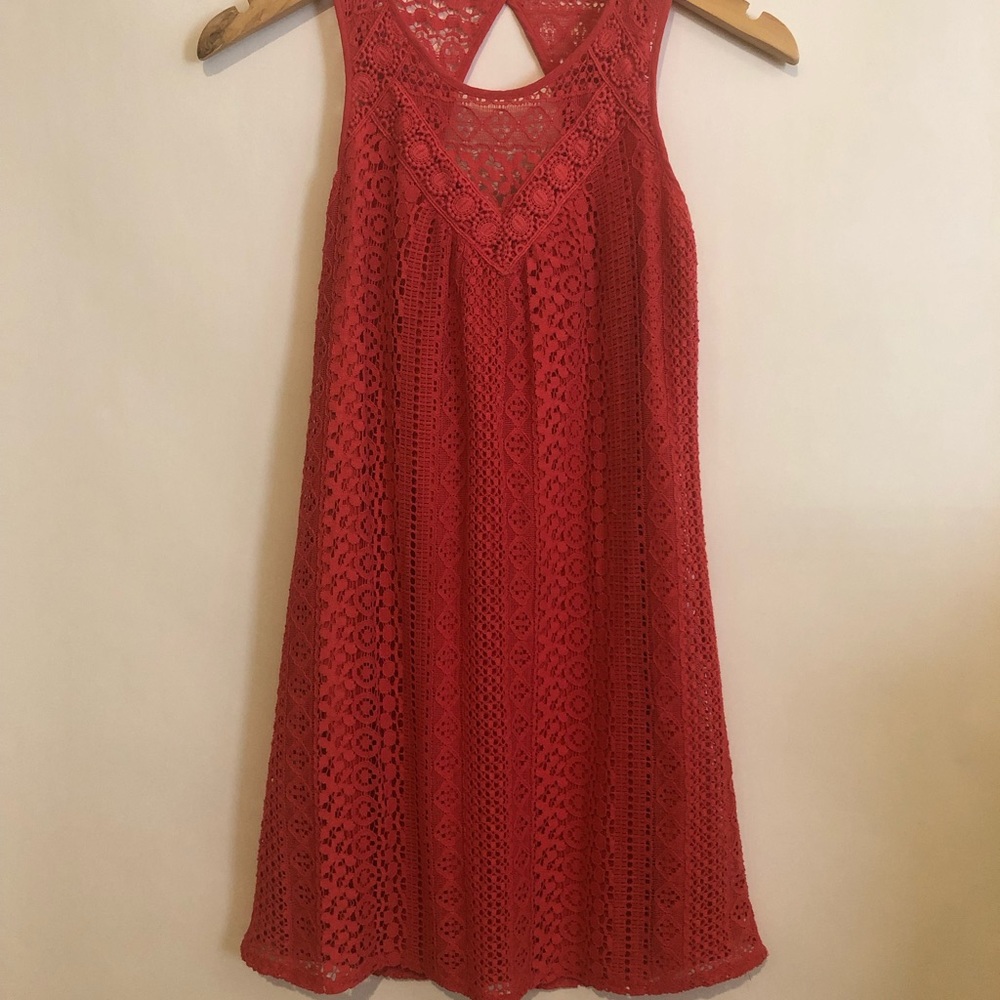 Red/coral summer dress